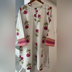 Pakistani two piece kurta and trouser.